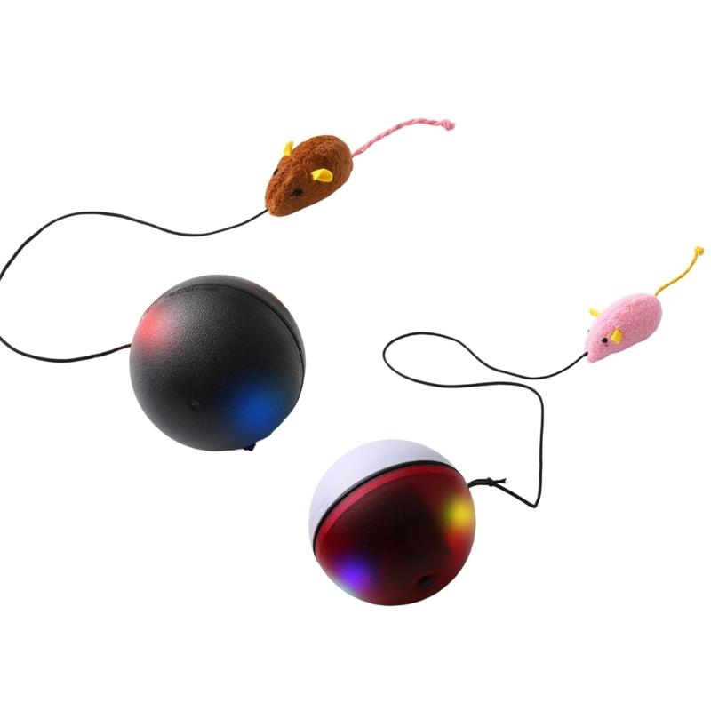 Electric Pet Toy Ball with Automatic Rolling Design for Pet Cats Indoor Enrichment Companion Friend Kitten Teasing Mouse