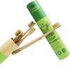 Natural bristle bamboo toothbrush (nylon-free) - 100% biodegradable, boar bristles, bamboo handle, zero waste - 6-pack