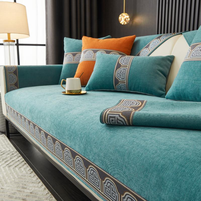 Pernă de canapea clasică chinezească din chenille, anti-alunecare, prosop de canapea de înaltă calitate, huse de canapea brodate pentru husă de fotoliu de sufragerie