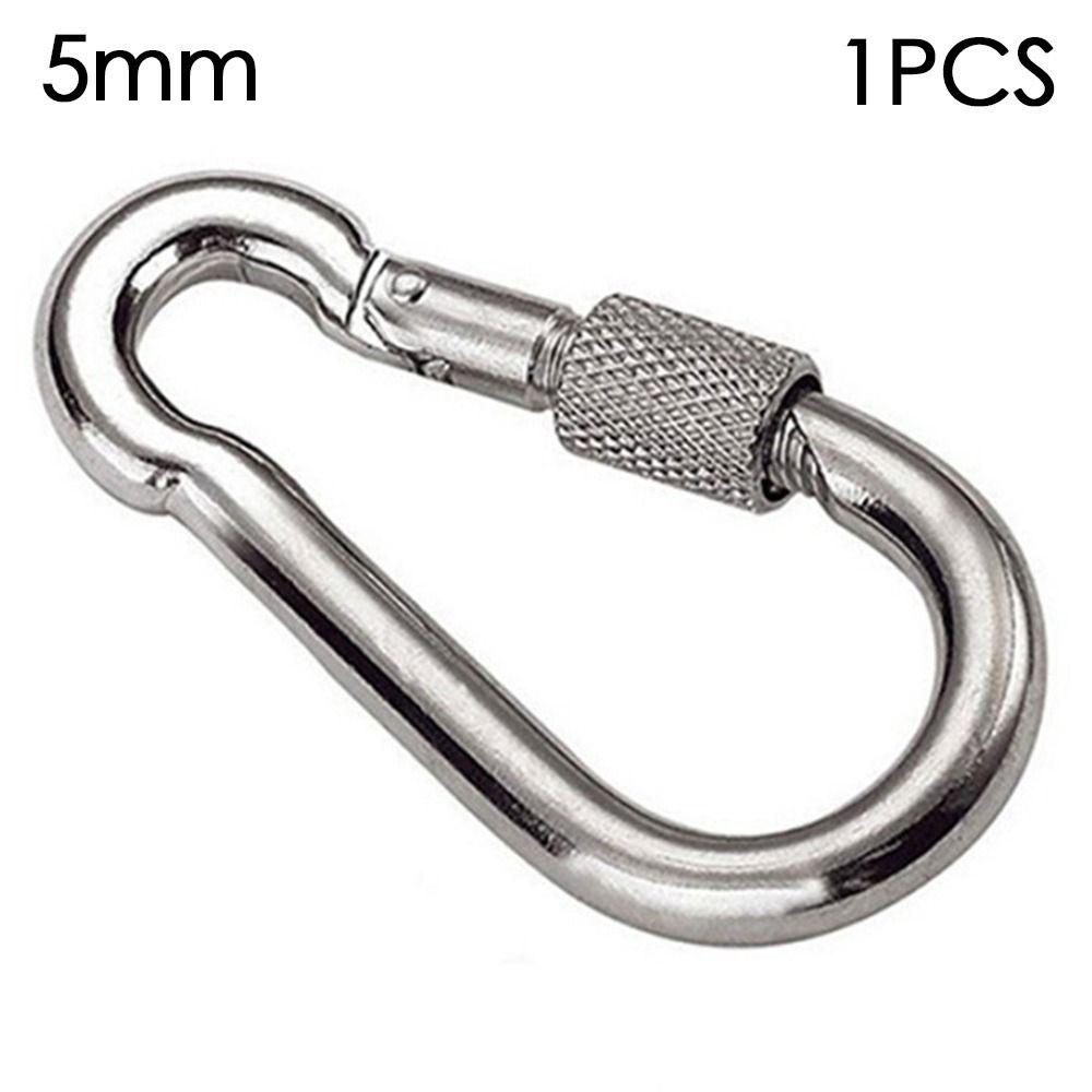 

1/2pcs M4~M12 316 Stainless Steel Camping Equipment Travel Kit Buckle Ring Carabiner Safety Hook 5MM