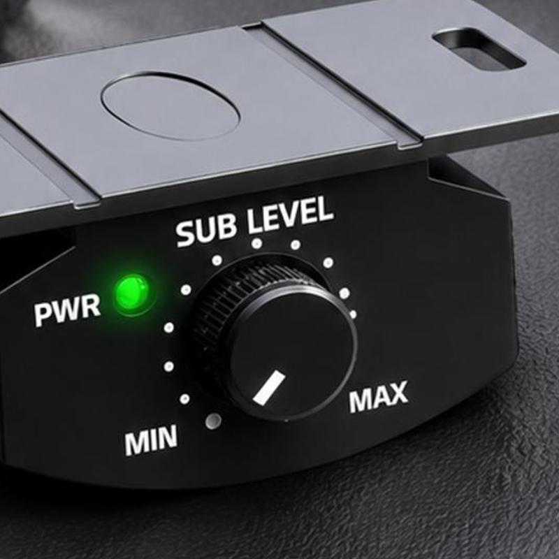 Amplifier and Subwoofer Volumes Volumes Control with Dedicated Adjustment Knob, Clear Modular Cable End Plugs, and Two-Slot Mounting Flange