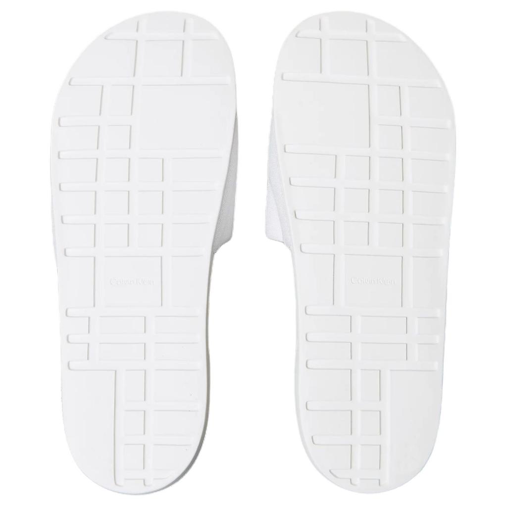 Calvin Klein Flat Round Toe Slide Sandals Men Footwear Bright-White YM0YM013930K4