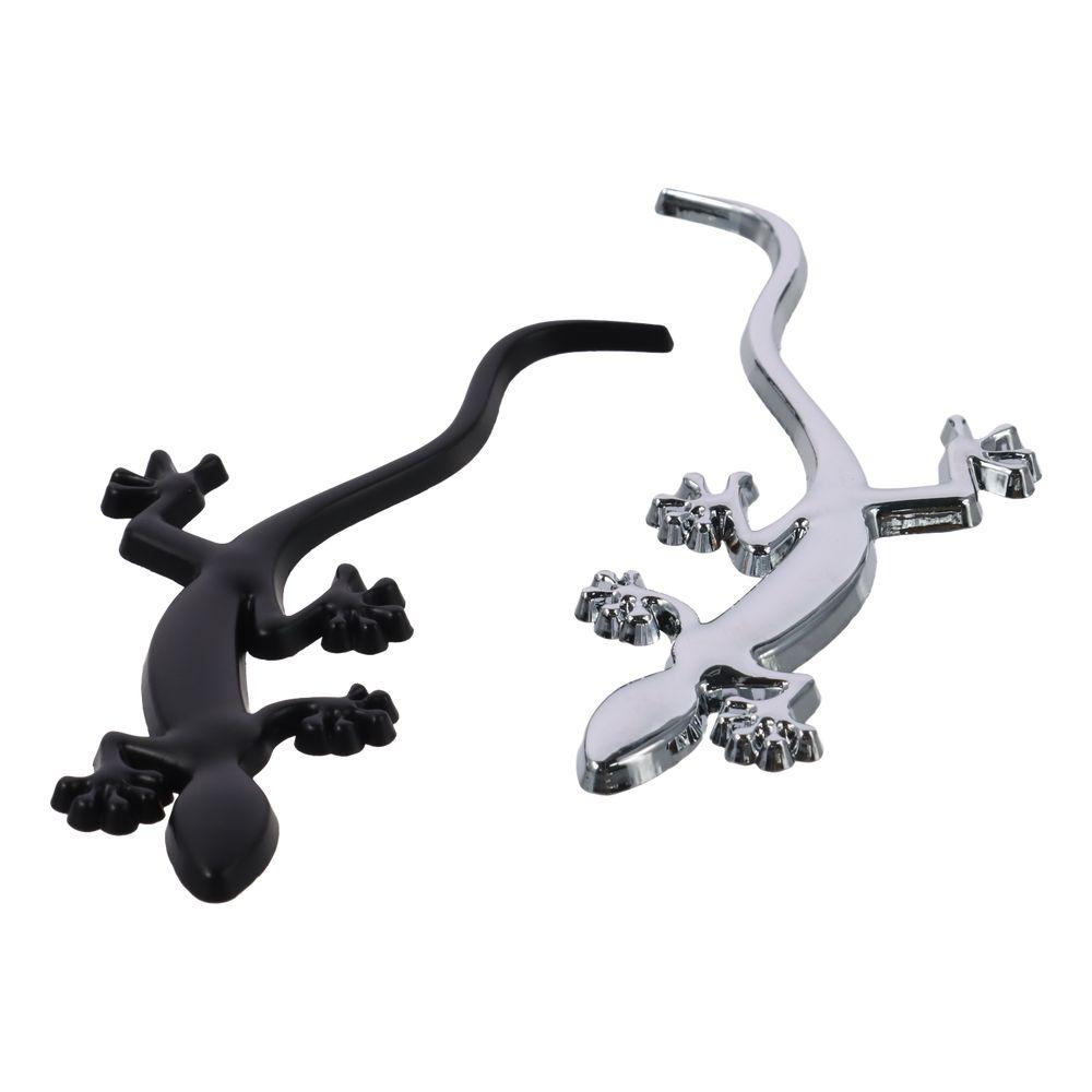 4pcs 10*3.8cm 3D Gecko Metal Car Emblem Car Body Block Scratch Sticker  Universal Vehicle