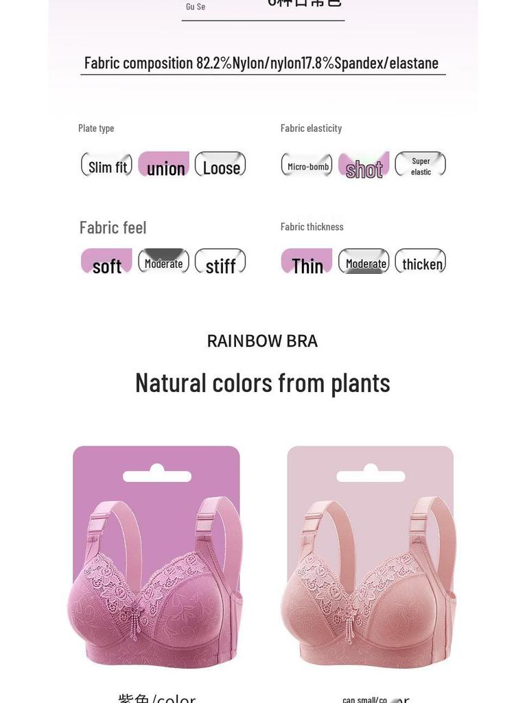 Wire-Free Uplift Bra: Anti-Spillage Minimizer for Large Busts - Comfortable Side Support for Autumn/Winter