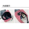 Double Sided Nyl Women's Shoulder Bags Large Capacity Plaid Ladies Tote Underarm Bag Threaded Simple Bow Casual Female Handbag