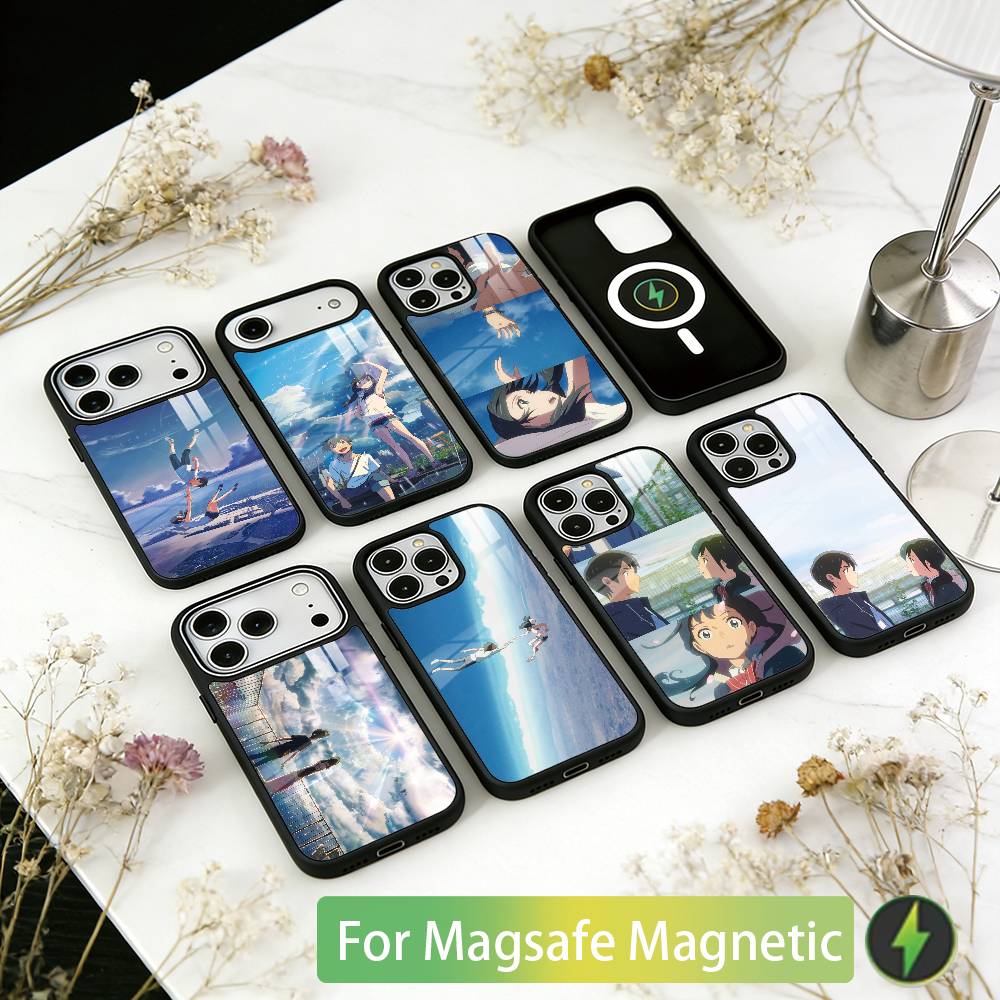 Weathering With You Phone Case For iPhone17,16,15,14,13,12,11 Plus,Pro Magnetic For Magsafe Wireless Charging