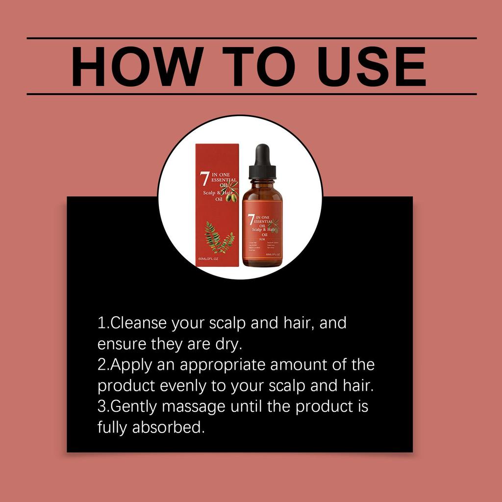 AMZ Light Hair Care Essential Oil Gently Moisturizes and Nourishes the Tail of the Hair To Create Smooth and Elegant Hair 60ml