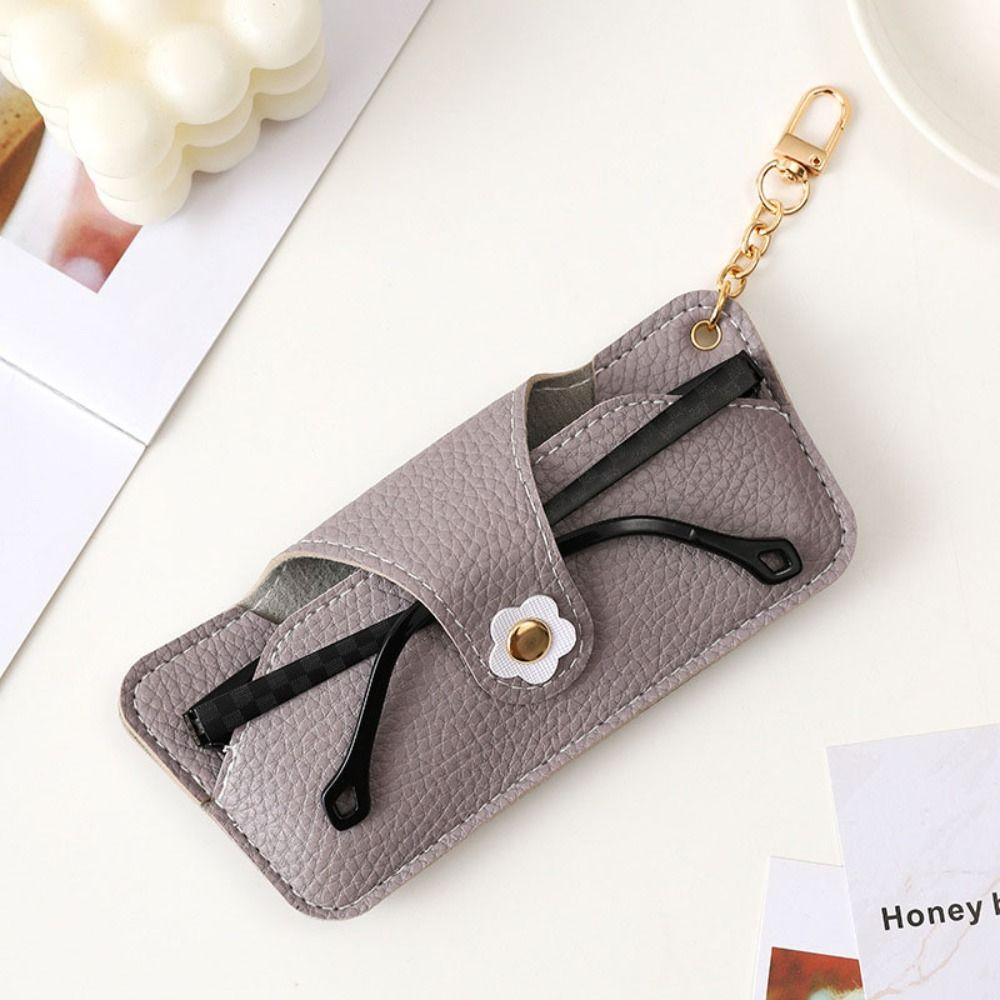 Snap PU Leather Sunglasses Bag Korean Eyeglasses Protective Box Simple Eyewear Holder Women