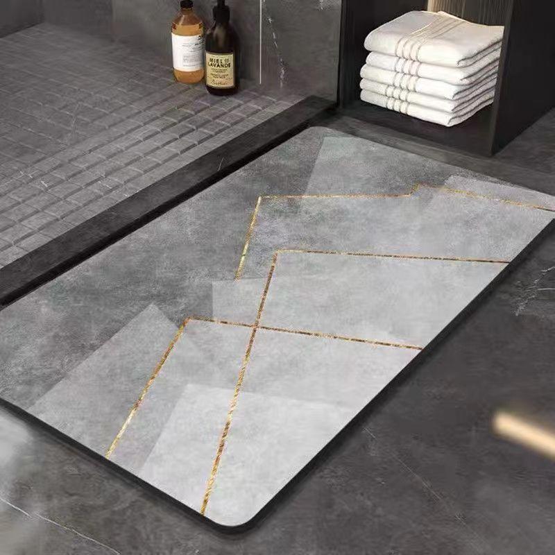 Diatomaceous Earth Absorbent Floor Mat Bathroom Toilet Rug Non Slip Entrance Mat Shower Room Door Mat Decorative Floor Mat For Home Use