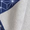 Large, Sticky Furoshiki Wrapping Cloth with a Japanese Pattern, Perfect for Wrapping Bento Lunches (hemp Leaf Pattern, Blue)