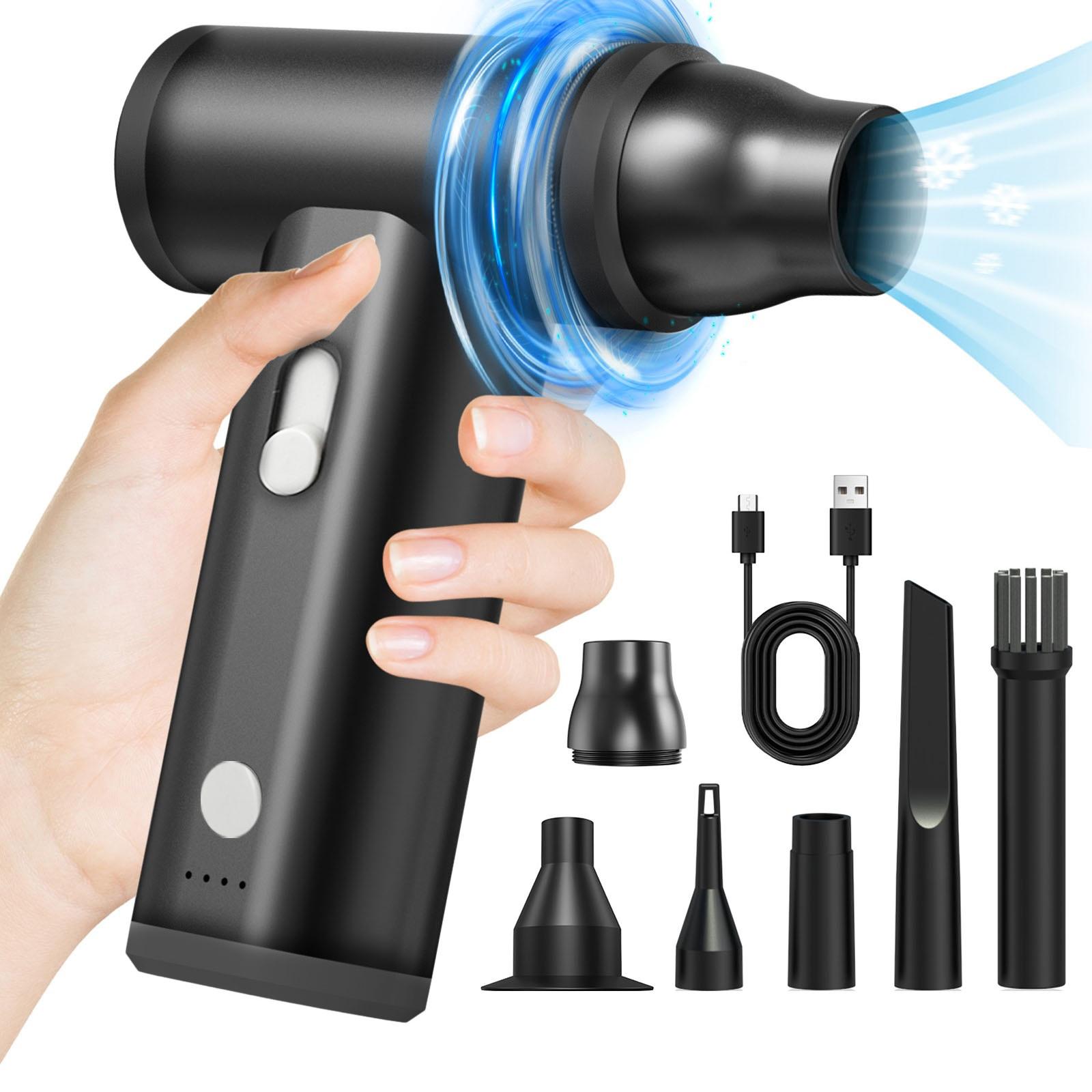 

Высокопроизводительный турбовентилятор со светодиодным освещением, металлический мини-вентилятор чёрный