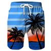Men's Coconut Tree Graphic Prints Swim Trunks Swim Shorts Board