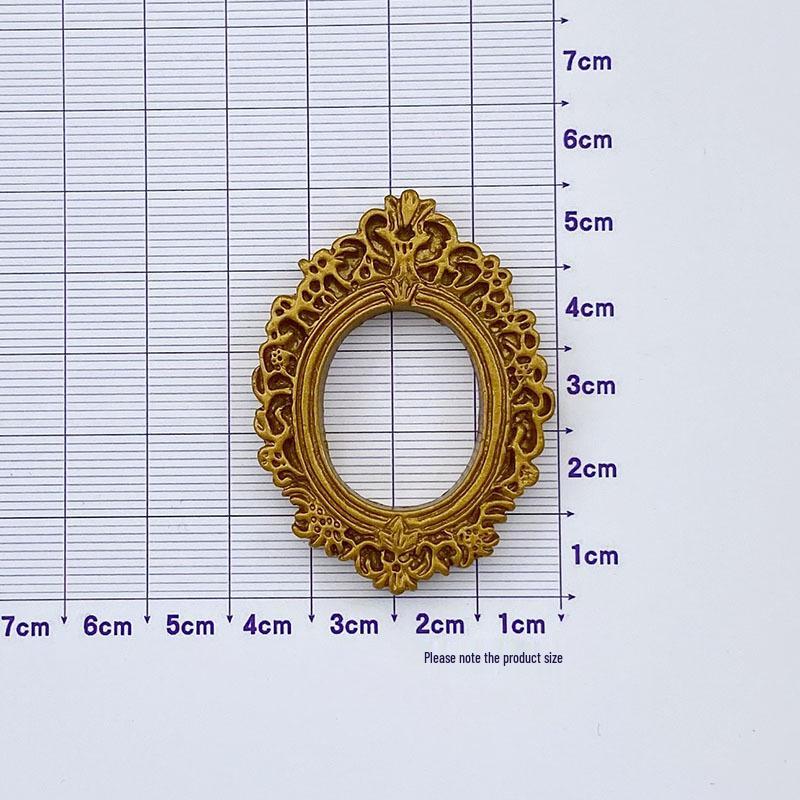 Retro Ovaler Fotorahmen DIY Harzornamente & Zubehör für Handyhüllen und Kopfschmuck
