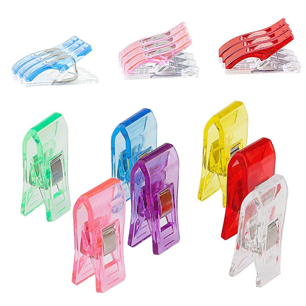 DIY Edge Binding Clips - Medium Axe, Strong Plastic Clips for Positioning & Patchwork Sewing