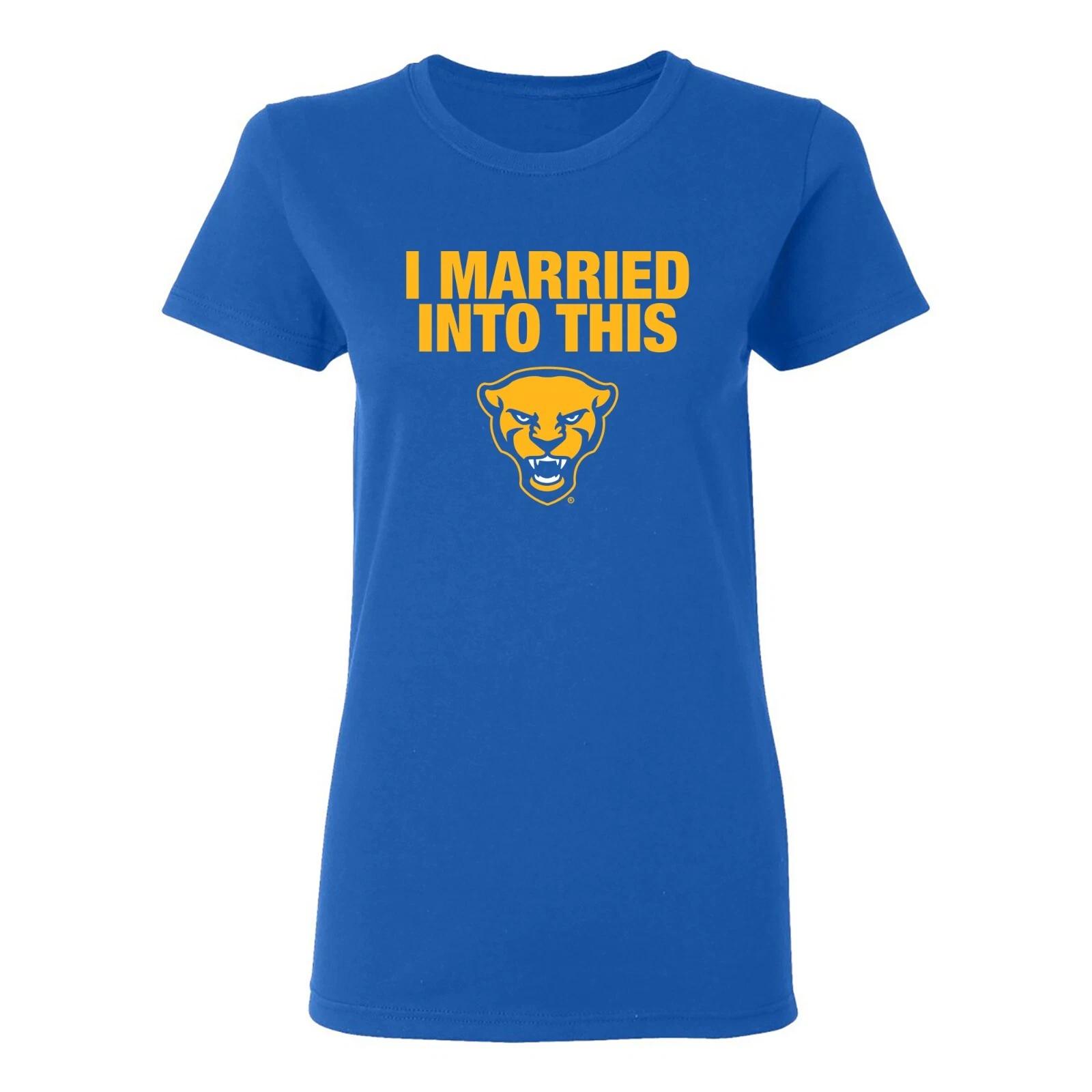 Pittsburgh Panthers I Married Into This Women s T-Shirt - Royal S