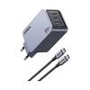 Ugreen Nexode Pro 100W Gan Wall Charger 2X Usb-C Usb-A Gray 1 Pc