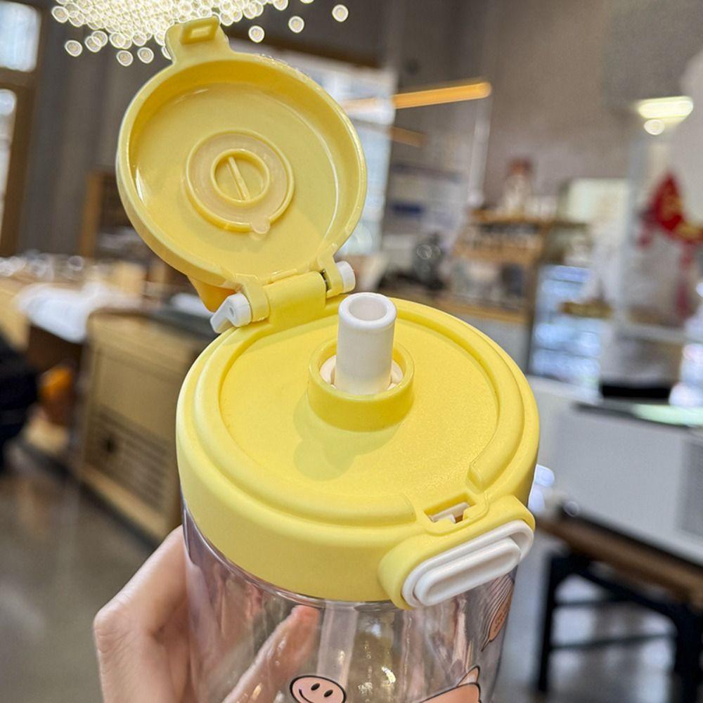 Cute Cartoon Plastic Cup Spit Bubble Capybara Drinking Bottle Sport Water Bottle  Summer