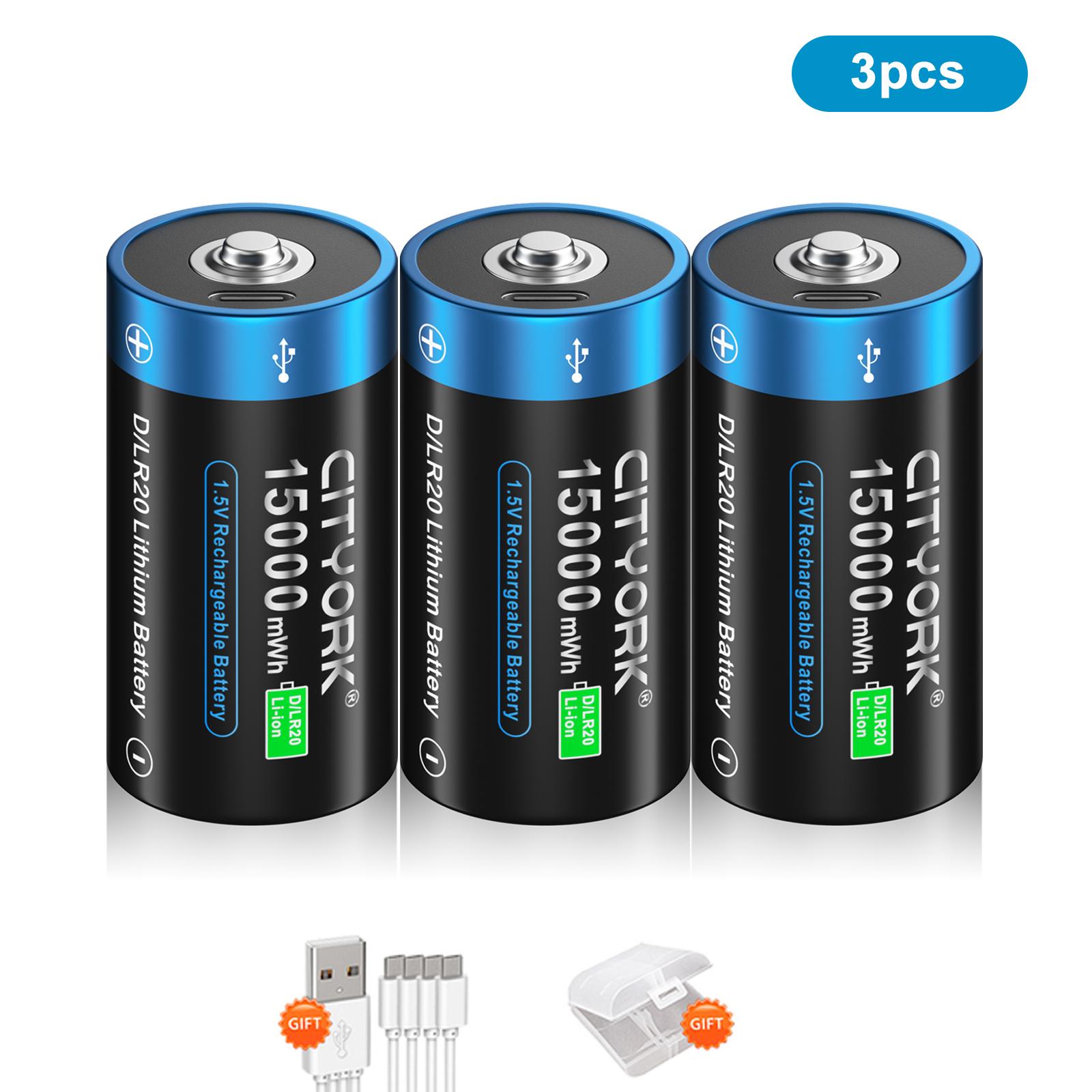 

Батарея 1,5VD типа C USB D R20 LR20, литий-ионная аккумуляторная батарея для радиоуправляемой камеры, аксессуары для дронов, газовая плита 3pcs синий