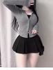 A must-have from Dongdaemun, Korea: Sexy, single-breasted, slim-fit, long-sleeved women's cardigan, perfect for daily wear.