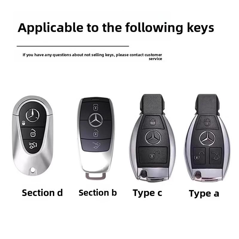 OQA4   Car Key Case Cover For Mercedes Benz C E S Class GLC CLE EQE W206 W214 W223 S350 S400 S450 E300 Keychain Fob