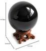 Roher Obsidianstein, Runde Kristallkugel, Naturstein, Reinigung, Kraftstein, Schutz vor Bösem, Schmuckstück, Heilung, Glück, Beliebtes Produkt