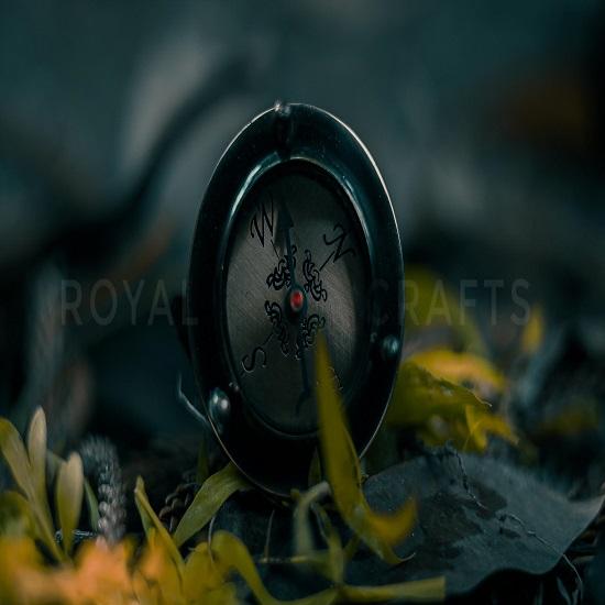 5-Minute Brass Hourglass with Compass Pocket Watch Engraved Scotland 15.24 Cm Sand Timer 190g Nautical Desk Decor Unique Gift Idea