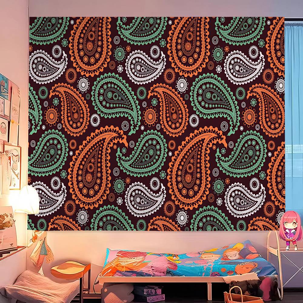 Bandana Pattern Hanging Bohemian Tapestry Bohemian Wall Tapestries Mandala Kawaii Room Decor