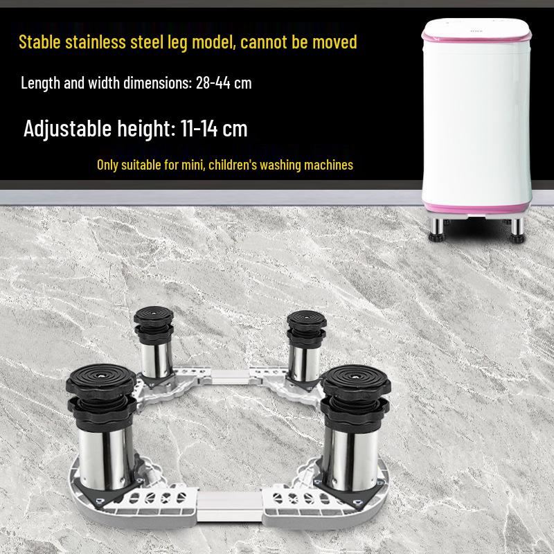 Universal Washing Machine & Refrigerator Stand with Stainless Steel Wheels