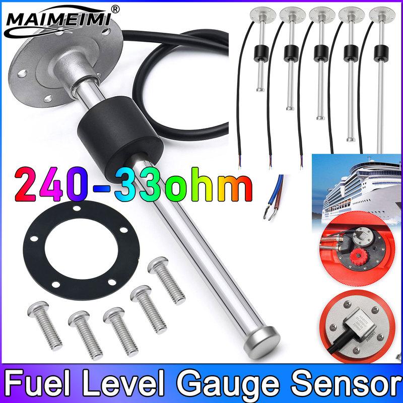 1pc Fuel Level Guage Sensor For 240~33ohm Water Oil Level Meter 150mm 200mm 500mm Fuel Level Sensor Sending Unit Float Switch
