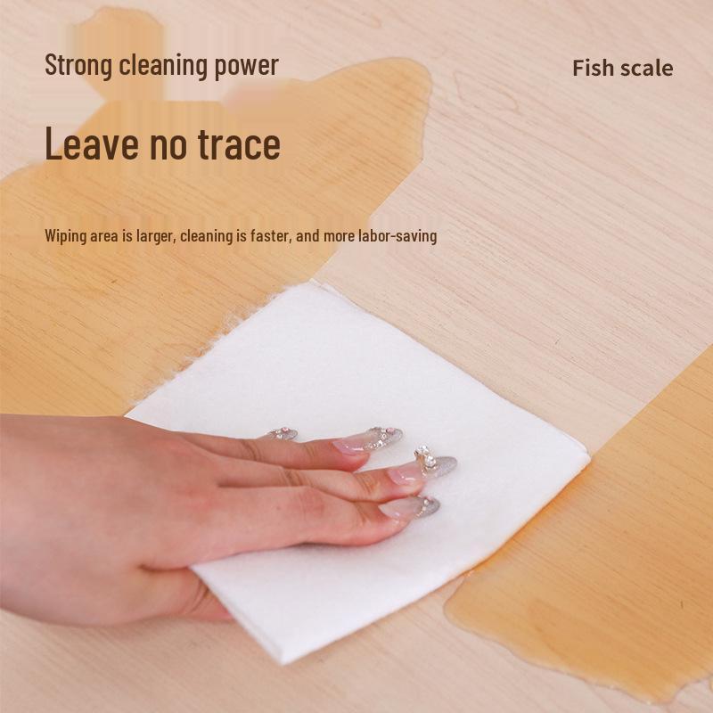 Dual-Use Bamboo Fiber Disposable Dish Cloth - Thick, Absorbent & Convenient for Kitchen Cleaning