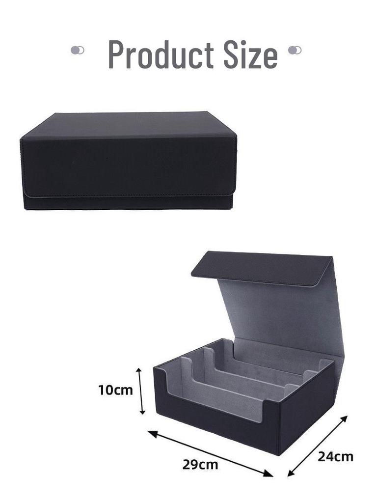 Třířadá velkokapacitní kožená pouzdro na karty s diamantovým vzorem pro karty Pokemon & Three Kingdoms Kill