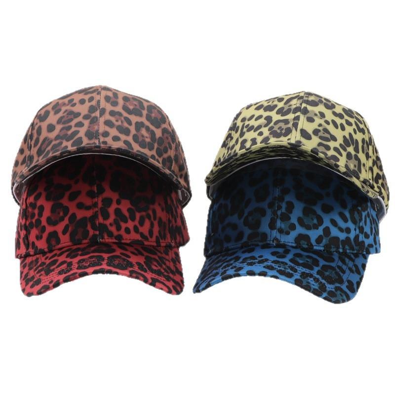 Unisex European American Fashion Leopard Print Baseball Cap Curved Brim Dad Hat Adjustable Snapback For Men And Women