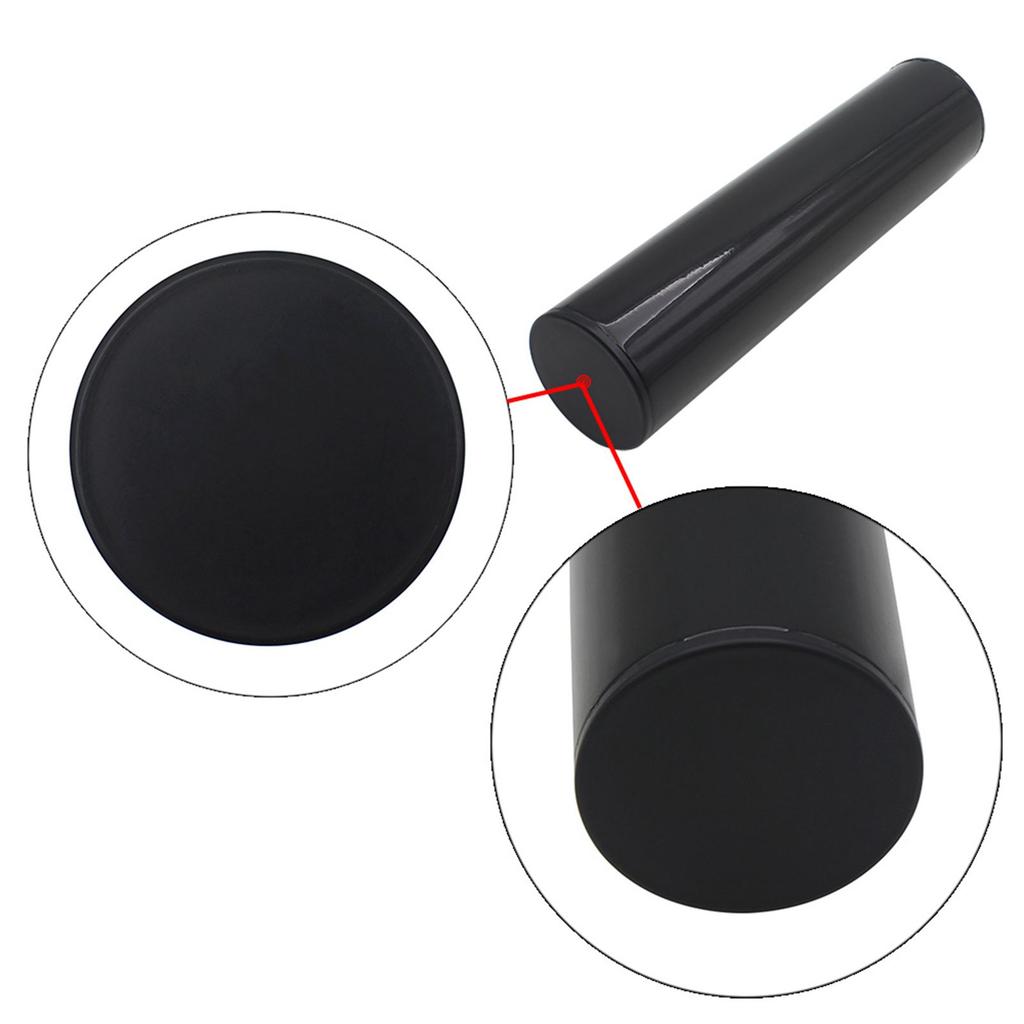 Professional Stainless Steel Cylinder Sand Shaker Rhythm Musical Instruments Metal Hand Percussion Black