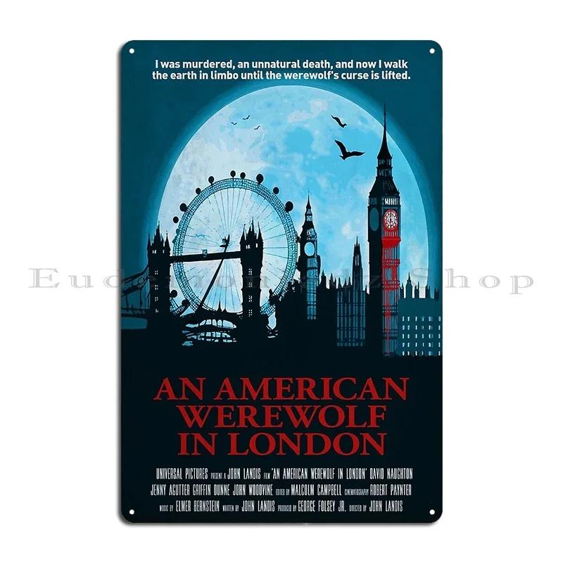 An American Werewolf In London John Landis Horror Classic Metal Plaque Personalized Club Wall Decor Designing Tin Sign Poster