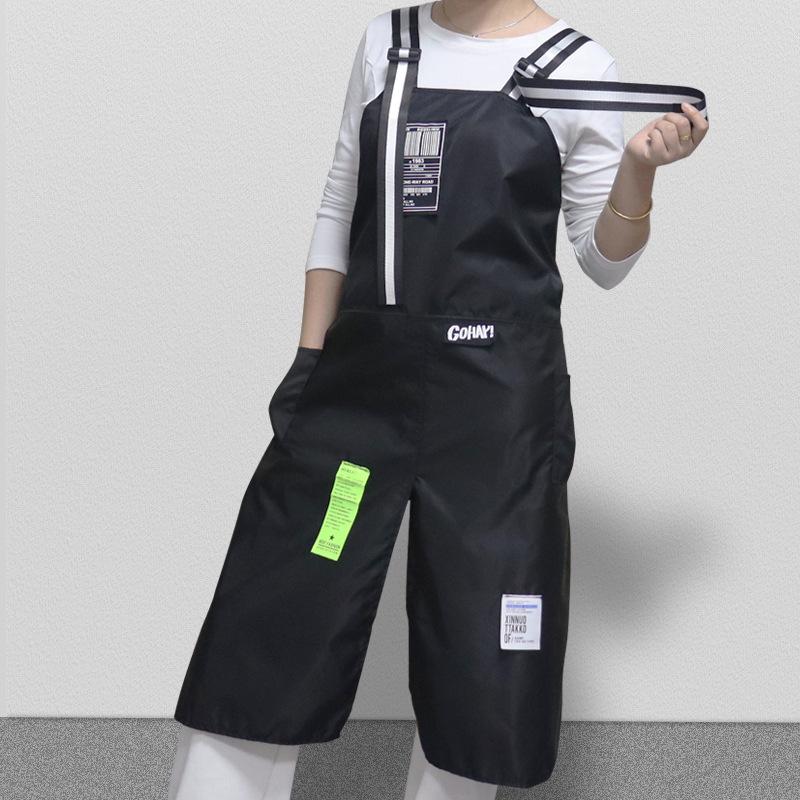 Korean Style Nylon Sleeveless Work Apron for Coffee Shop & Barbers