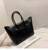 Solid color bag women's 2026 new large-capacity textured satchel Korean business commuter handbag tote bag