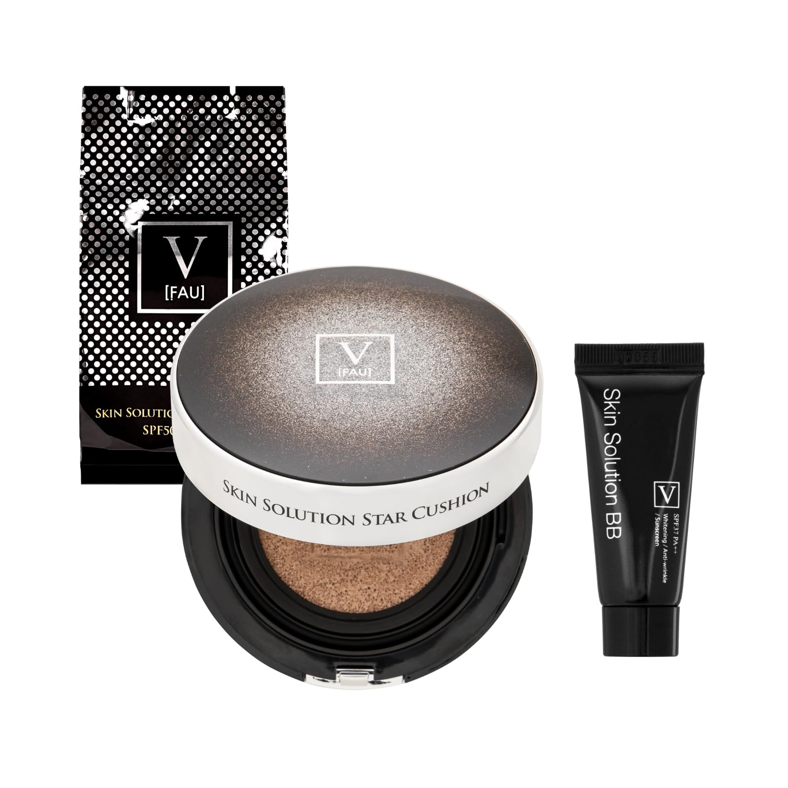 

Крем Бонус FAU Skin Solution Star Cushion Foundation 15г Сменный блок 15г BB-крем 5г Набор [BB в комплекте] & + бежевый