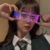Chemion LED Visor Rave Glasses for Men Cosplay Festivals Halloween Bars Clubs