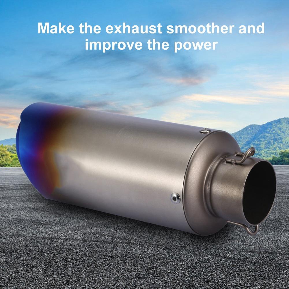 Universal 51mm Motorcycle Oblique Slip on Exhaust Muffler Rear Pipe Tailpipe(#1)