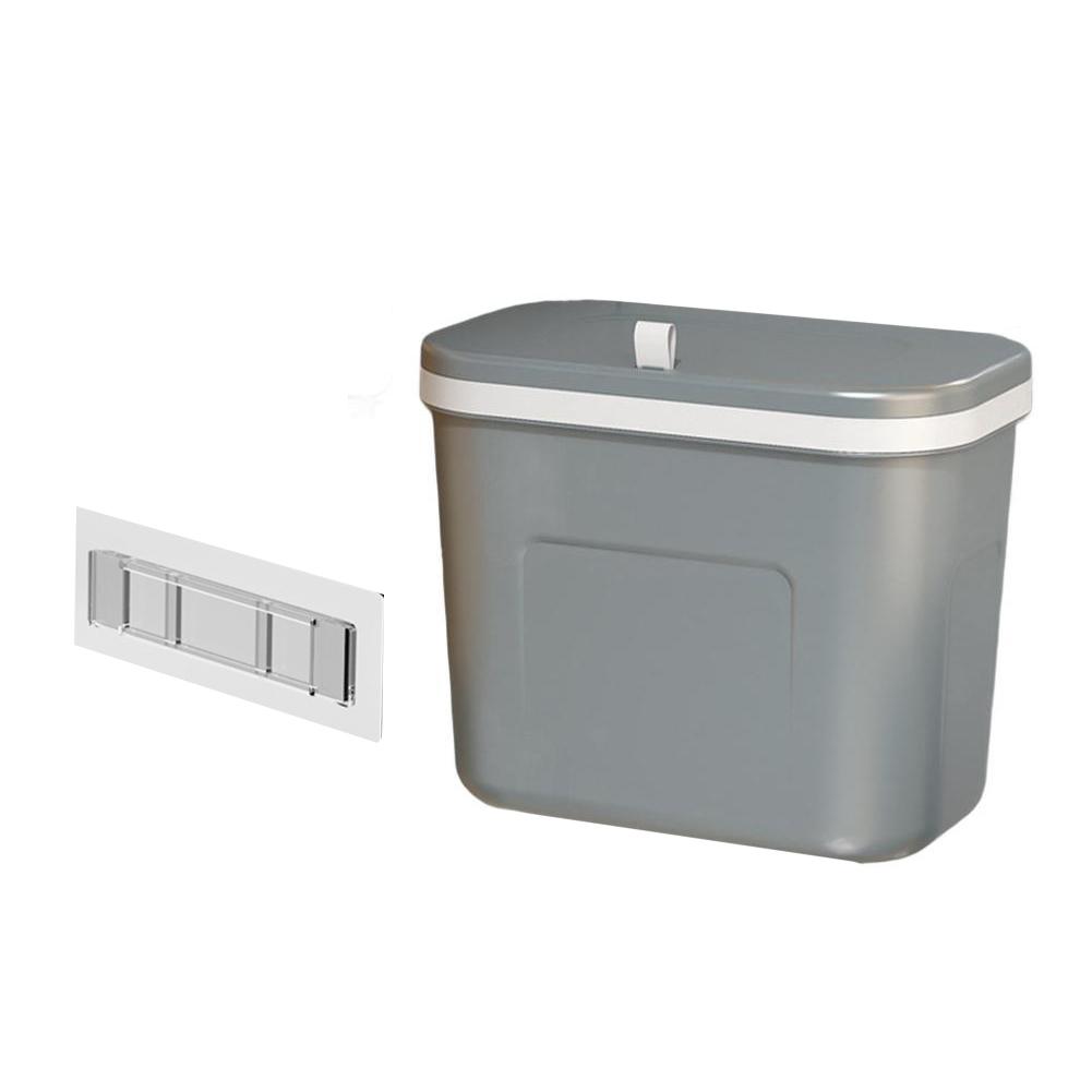 

Настенное мусорное ведро с раздвижной крышкой, установка без сверления 8L plaster gray