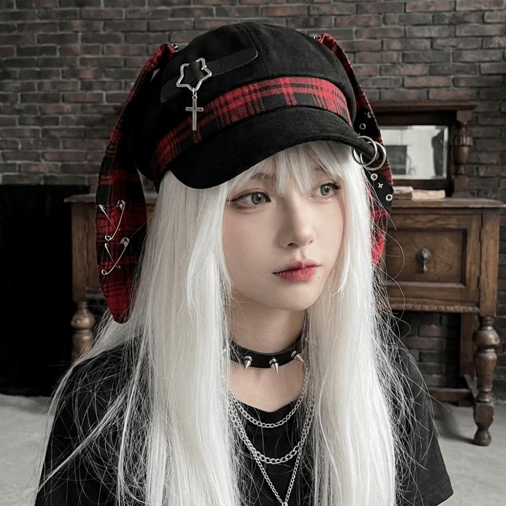 Irregular Plaid Beret Hat Thin Brim Painter Artist Cap Fashion Octagonal Hat  Travel