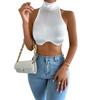 European and American women's clothing pullover round neck sleeveless exposed navel short small vest women's summer outer wear inner design top