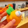 Silica Gel Carrot Fantasy Keychain Pendant Pinch Toy Key Ring Defend Carrots Squeeze Toy  Kids