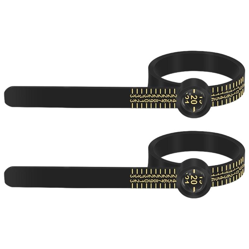

Reusable Finger Size Gauge Rings Sizer Measuring Tool with Magnifying Glass Jewelry Sizing Tool Finger Rings Measurer