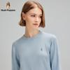 Hush Puppies Women's Classic Round Neck Elastic Long Sleeve Knit Sweater