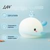 Portable Animal Night Light Cute Whale Silicone Touch Light, USB Rechargeable Bedside Lamp with Charging 3 Brightness & Remote Control, 30 Min