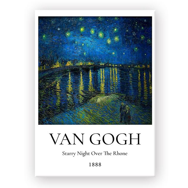 Impresionistické umělecké dílo Van Gogh Hvězdná noc Slunečnice Umění Plátno Malba Tisky Plakát Nástěnné obrázky Domácí Obývací pokoj Dekor