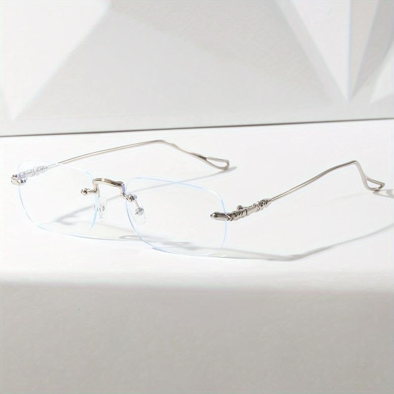 Ladies' frameless elegant and fashionable transparent glasses suitable for daily life