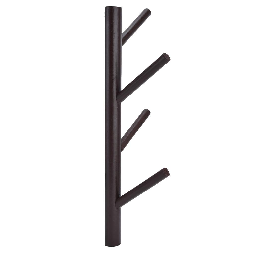 Punch Free Wall Mounted Coat Rack Towel Hanger Tree Branch Shaped Hat Rack for Living Room(Brown 4