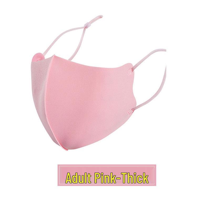 3D Gesichtsmaske aus Eis-Seide für Erwachsene und Kinder: Verstellbar, Staubdicht, UV-Schutz, Waschbar für den Sommer.